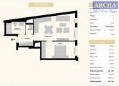 Prodej nového bytu 2+kk, 85,3 m2, Terasa, 2. NP, Praha Nusle, cena 9090000 CZK / objekt, nabízí ARCHA realitní kancelář